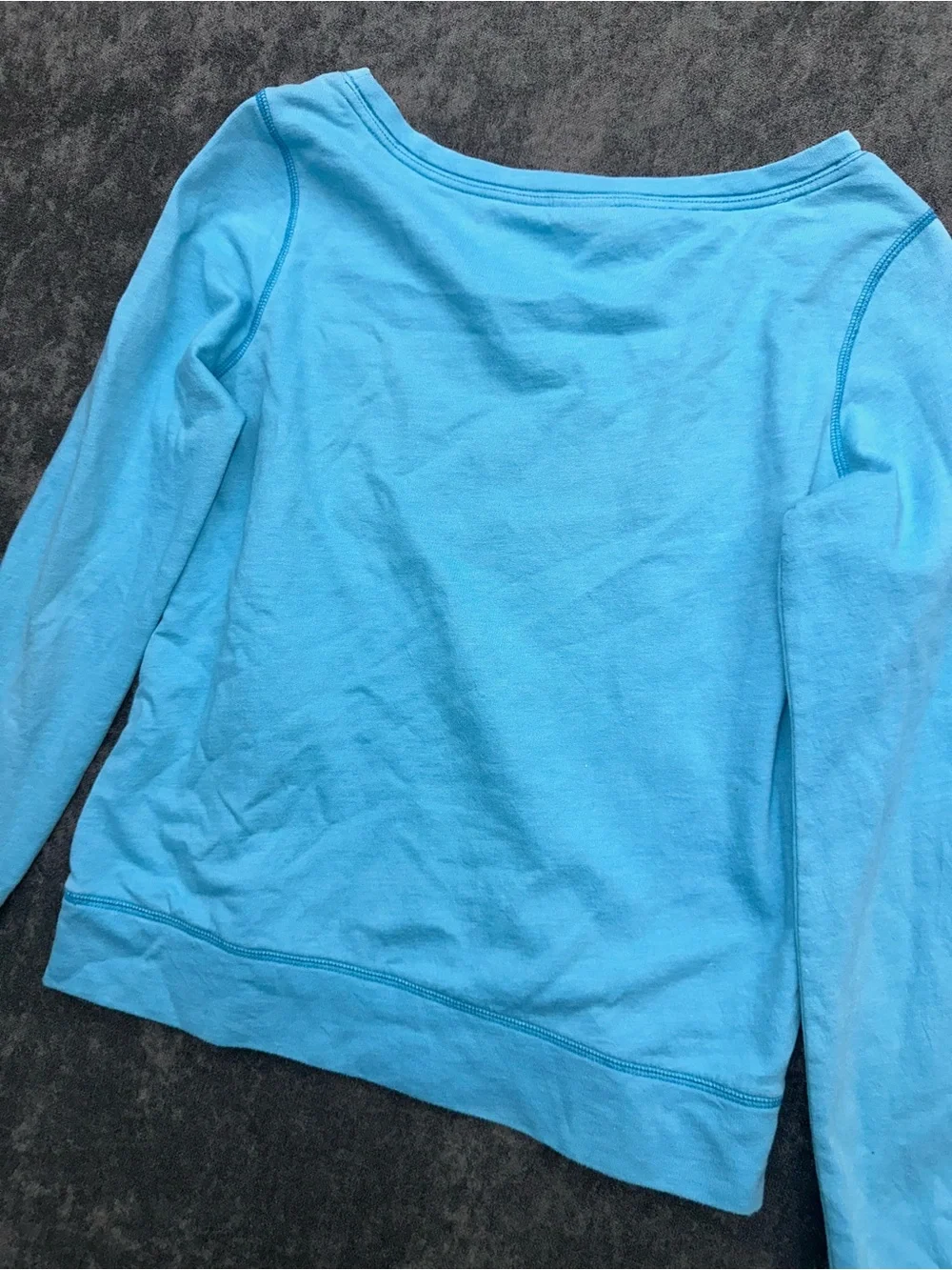 PINK Victoria's Secret Bright Blue Long-Sleeve Logo Tee & leggings (SET)